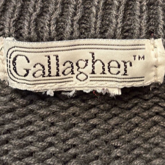 Vintage Gallagher Rose/Floral Color Block Button Down Cardigan Sweater - Picture 5 of 5